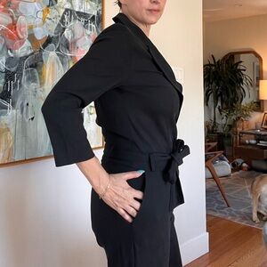 Sezane Black Tuxedo Style Jumpsuit - 38
